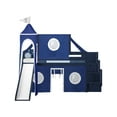 thumbnail image 4 of JACKPOT Solid Wood Prince & Princess Low Loft Bed in Blue/White, 4 of 6