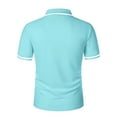 thumbnail image 3 of SOOMLON Shirts for Men Casual Collared Golf Shirts Summer Dress Short Sleeve Shirts 2025 Fashion Light Blue Vacation Tees Color Block Basic Comfortable Tennis Tops Blouses Value XL, 3 of 3