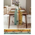 thumbnail image 6 of Floral Orange Table Runner Multicolor Striped Decadent Botanical Flower Tablerunners 16 x 72 Inch, Table Decorations Tabletop Scarf for Summer Gathering Holiday Farmhouse Kitchen Dining Decor, 6 of 6