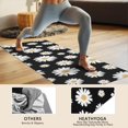 thumbnail image 4 of Black Daisy Flower Golden Centers Pattern Hot Yoga Mat Towel Non Slip for Hot Yoga - Quick-Drying Yoga Mat Cover with 4 Corner Pockets with Travel Bag - Hot Yoga Towel Non Slip 74"x26", 4 of 6