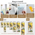 thumbnail image 6 of Easter Bunny Window Privacy Film, Yellow Flowers Vintage Country Leaves Pastoral Static Cling UV Sun Blocking Heat Control Window Tint Day and Night, Non-Adhesive One Way Privacy Cover 19.6''x39.3'', 6 of 7