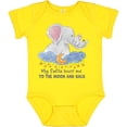 thumbnail image 3 of Inktastic My Safta Loves Me to the Moon and Back Elephant Family Boys or Girls Baby Bodysuit, 3 of 5