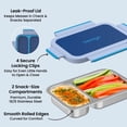 thumbnail image 5 of Bentgo Stainless Steel Snack Box - Leak-Proof, 2 Compartments, 2-Cup Capacity, Ideal for Kids 3+, Teens & Adults, Durable, Reusable (Navy), 5 of 8