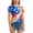 Blue, variant on KVPLBQFD Loose Fit Top for Kids Girls 4th of July Star Spangled Banner Printing Shirts Tops Tween Unisex Patriotic Casual Short Sleeve Toddler Summer Clothes