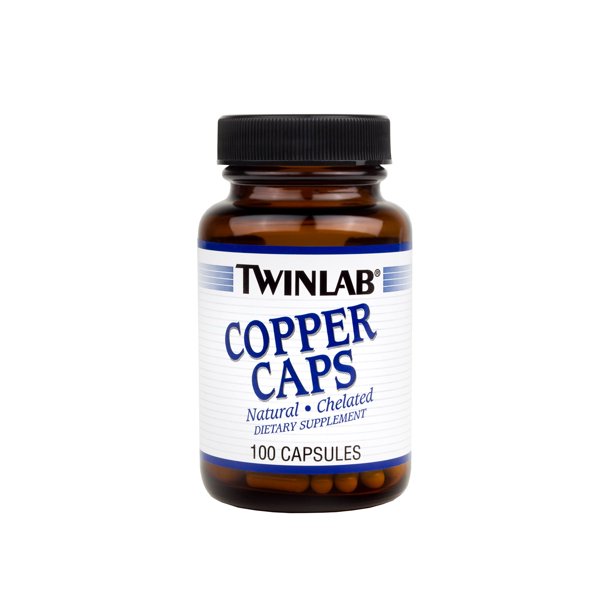 Twinlab Copper Capsules, 100 Ct