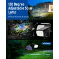 thumbnail image 3 of Focos solares AUDERWIN 63 LED, 3 modos de iluminación, paquete de 4, 3 of 8