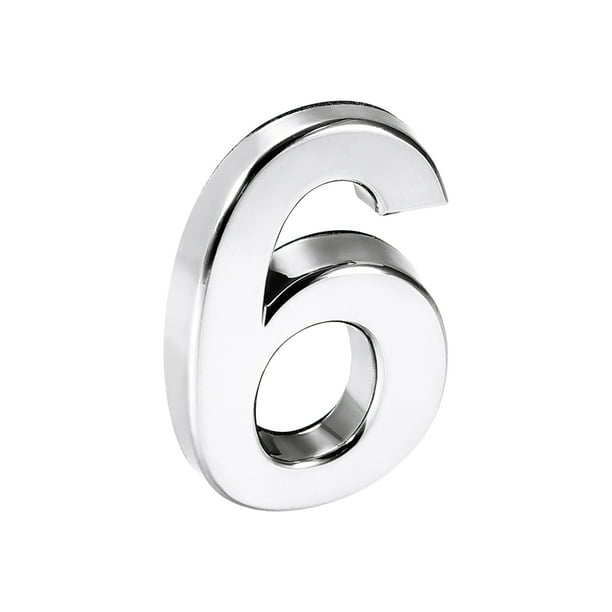 Self Adhesive House Number 2.76Inch ABS Plastic Number 6 for House