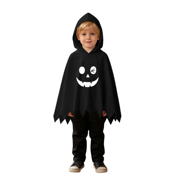 WOYY Boys Halloween Dress-Up Outfits Children's Loose Fit Hooded Top Pants Set, Size 3M-9Y