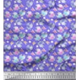 thumbnail image 1 of Soimoi Polyester Crepe Fabric Leaves & Floral Artistic Print Sewing Fabric Yard 42 Inch Wide, 1 of 1