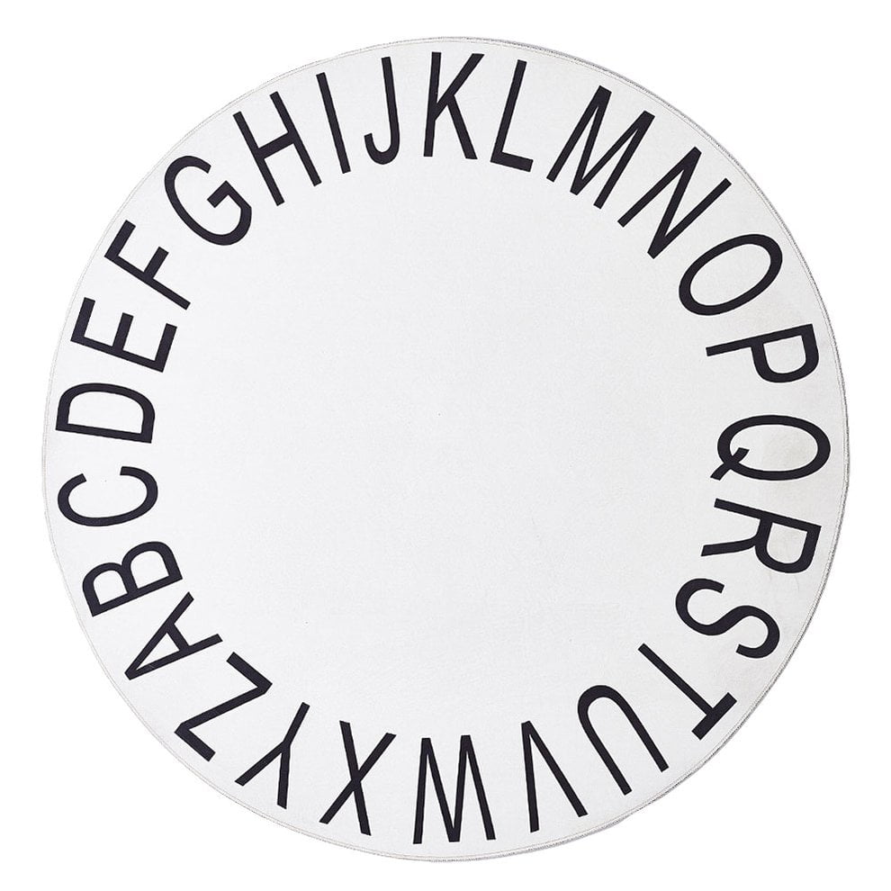 FasterS ABC Kids Rug Round Alphabet Rug Baby Mat Nursery Activity Rugs Boys Girls Play Mat Crawling Mat Circular Rug Nordic Decor