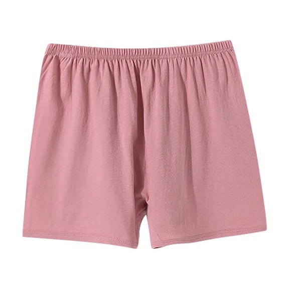 CHUMUD Plus Size 4 Pcs Senior Underwear for Elderly Women Cotton Boxer Briefs Loose Soft Solid Sleepwear Panties Shorts for Middle Elderly Ladies L-6XL