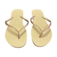 thumbnail image 2 of Havaianas Women's Slim Sand Grey / Light Gold Rubber Sandal - 6M, 2 of 5
