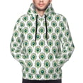 thumbnail image 2 of Bingfone Peacock Feathers1 Men's Drawstring Hoodie Long Sleeve Pocket Sweatshirts-Large, 2 of 6