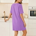 thumbnail image 5 of Perfectbot Women's Polka Dots T-Shirt Dress, Short Sleeve Crew Neck with Pockets, Loose Fit Casual Wear, 5 of 6