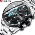 thumbnail image 2 of Relojes CURREN de acero inoxidable para hombre, esfera luminosa de moda creativa con reloj cronógrafo, relojes de pulsera informales para hombre Tan Jianjun unisex, 2 of 2