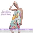 thumbnail image 4 of Colevkie Women's Birthday Balloon Series Pattern 2 Pcs Bath Towel & Shower Cap Set Soft Adjustable Portable Quick Drying Bath Wrap Set for Home Bathroom Sauna Beach, 4 of 8