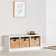 thumbnail image 6 of Pemberly Row 51"W Engineered Wood Mudroom Bench with Storage in White Pine, 6 of 7