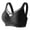 Black, variant on MOJOGO Women's Jelly Bra Soild Color Wireless Mesh Bra with Wide Adjustable Strap Comfortable Seamless Bralettes L