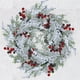 thumbnail image 4 of Hogar y cocina, Decoración del hogar, 6 tallos artificiales de bayas rojas escarchadas de nieve de 19.3 pulgadas, ramas de acebo navideñas nevadas para decoración del árbol de Navidad, manualidades na, 4 of 9