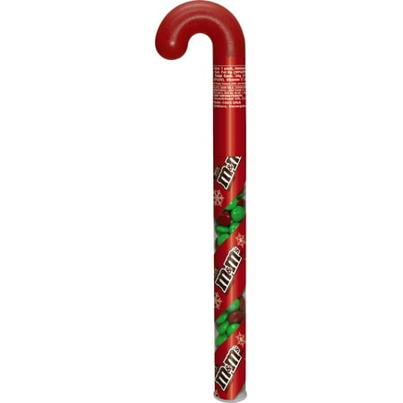 M'S Holiday Milk Chocolate Candy in Christmas Candy Canes 3-Ounce Cane