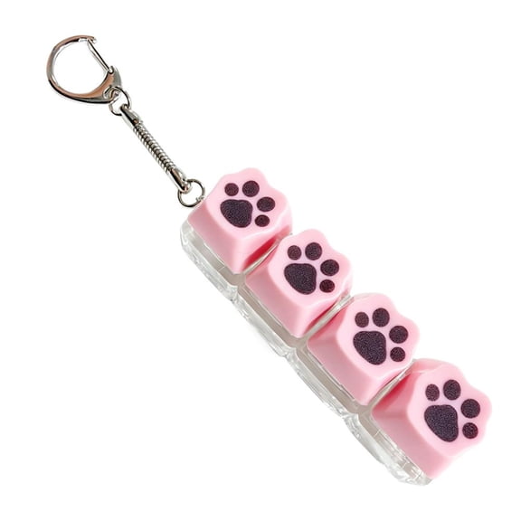Keyboard Fidget Keychain Cat Paw Stress Relief Toy for Backpack Keys, Cute Gift for Cat Lovers