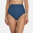 thumbnail image 3 of Alove Women's High Waisted Tummy Control Bikini Bottoms Ruched Sexy Swimsuit Bottoms, 3 of 6