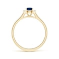 thumbnail image 2 of ANGARA Natural Prong-Set Oval Blue Sapphire Halo Ring in 14K Yellow Gold for Women (Size-6x4mm) | September Birthstone, Birthday, Anniversary, Jewelry Gift for Women | Natural Blue Sapphire Ring, 2 of 7