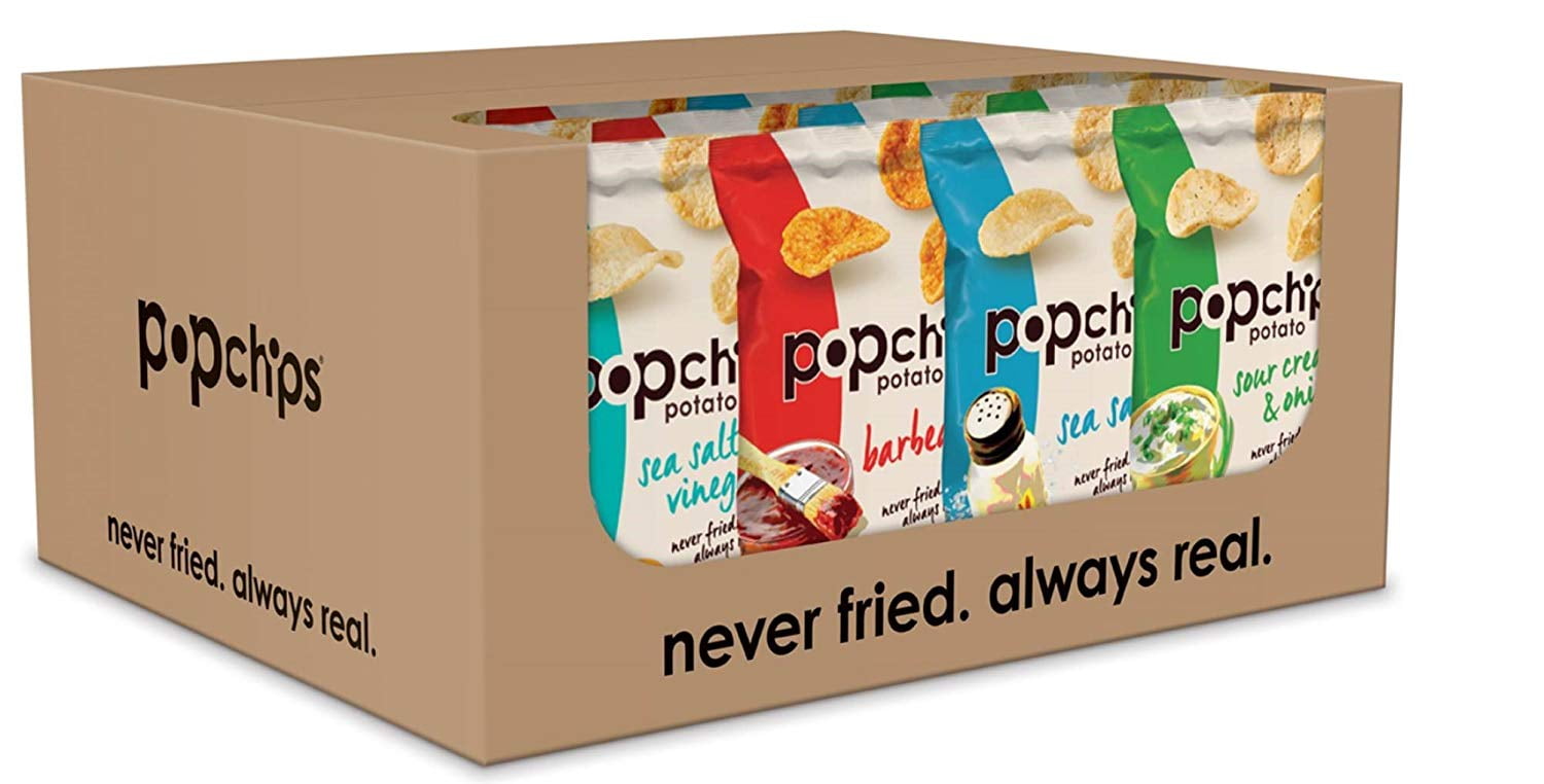 Popchips Variety Pack Salt, BBQ, Sour Cream & Onion, Salt & Vinegar (6