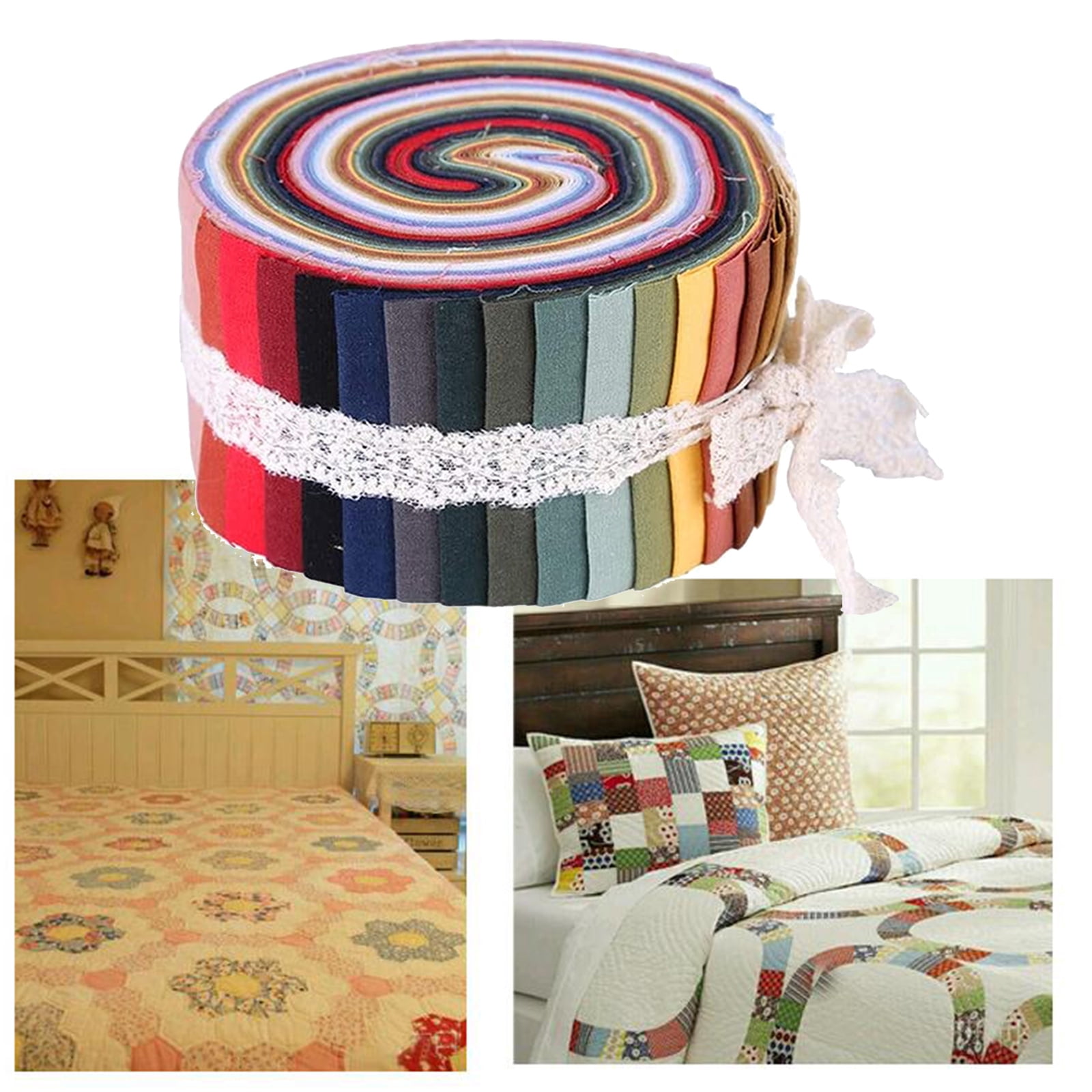 36Pcs Cotton Fabric Strips Quilting DIY Precut Craft Fabric Burlap Burlap