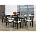 thumbnail image 2 of Cappuccino Wood 7 Piece Dining Set With Beige Linen Chairs, 2 of 2