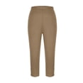 thumbnail image 6 of Plus Size Capris for Women Tights Casual Stretch Elastic Waist Split Hem Sweatpants Comfy Workout Lounge Pants, 2XL, 6 of 6