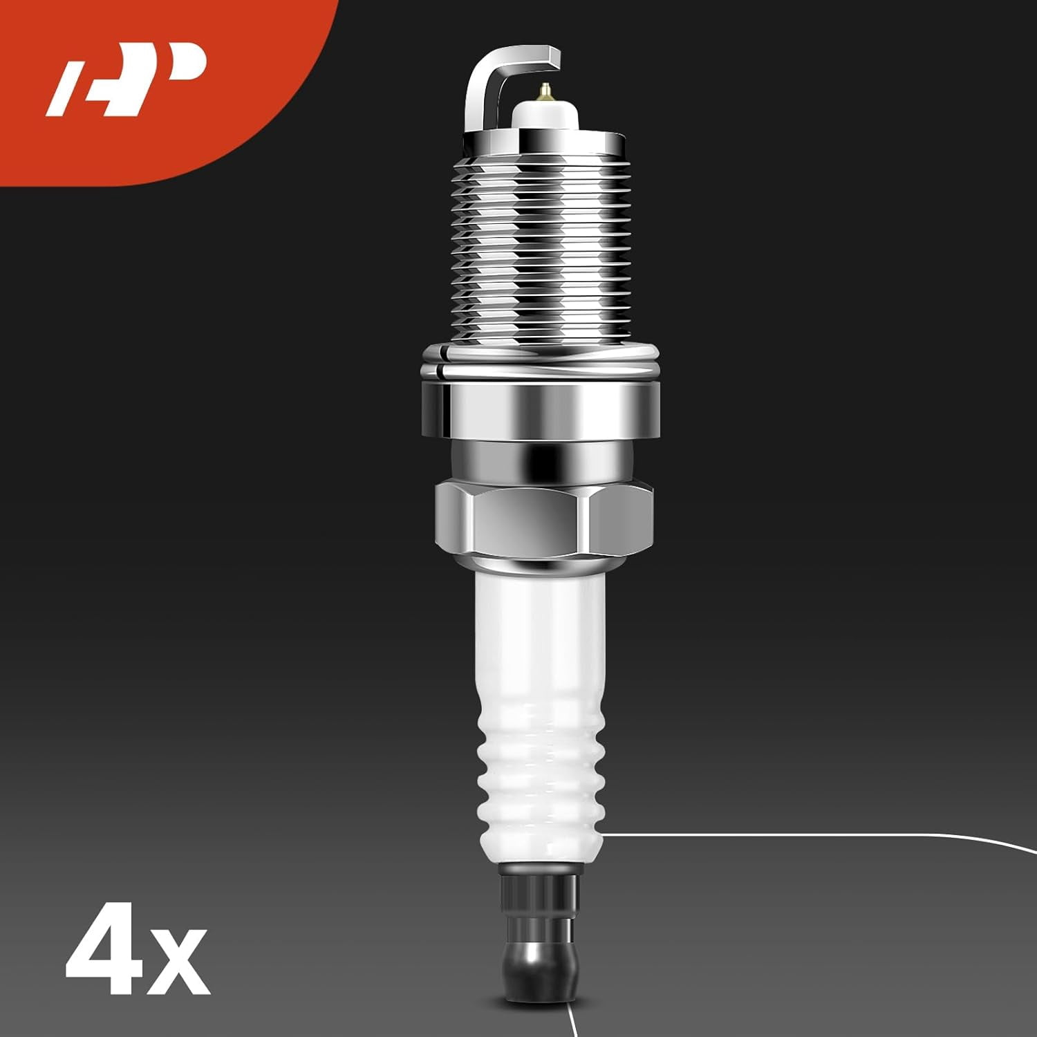 A-Premium Set of 4 Ignition Coil Pack and Iridium Spark Plugs Compatible with Honda Fit 2007-2008 1.5L, Replace# 30520-PWC-003, NGK94279