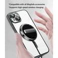 thumbnail image 4 of Case for iPhone 14 Plus Case Clear Magnetic Compatible with MagSafe Built-in Camera Lens Protector Soft Slim Shockproof Phone Case for iPhone 14 Plus 6.7" - Black, 4 of 12