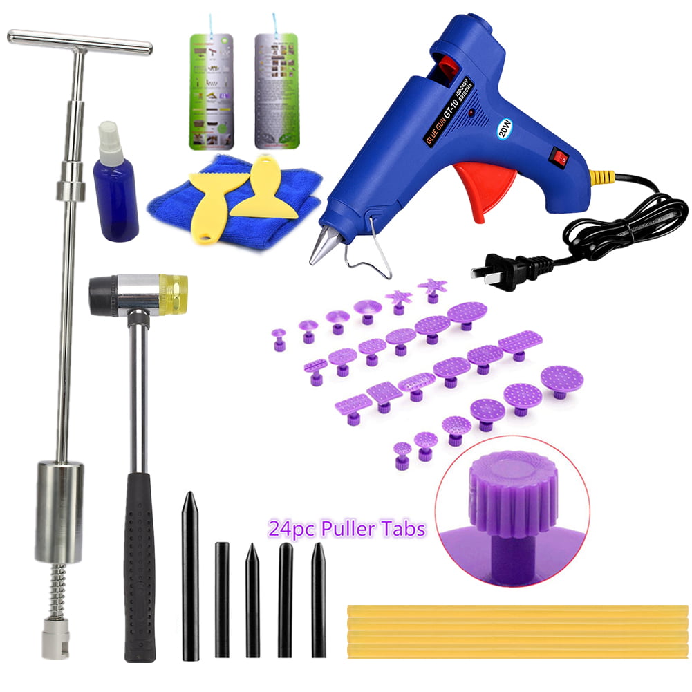 PDR Tools Paintless Dent Repair Puller Lifter Hail Removal T Bar Hammer Tap Kits 