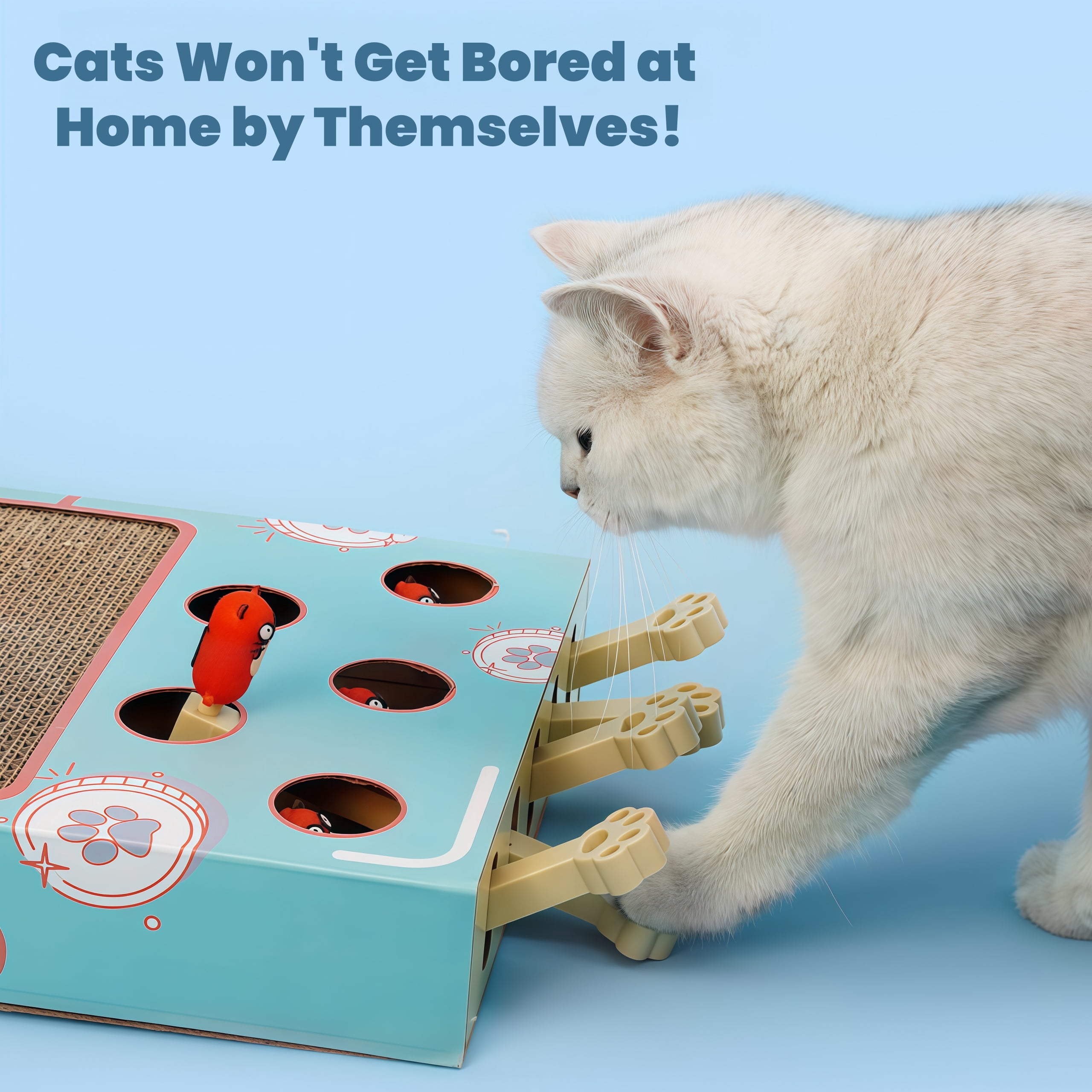 interactive Cat Toy with Cardboard Material for Fun Scratching and Play