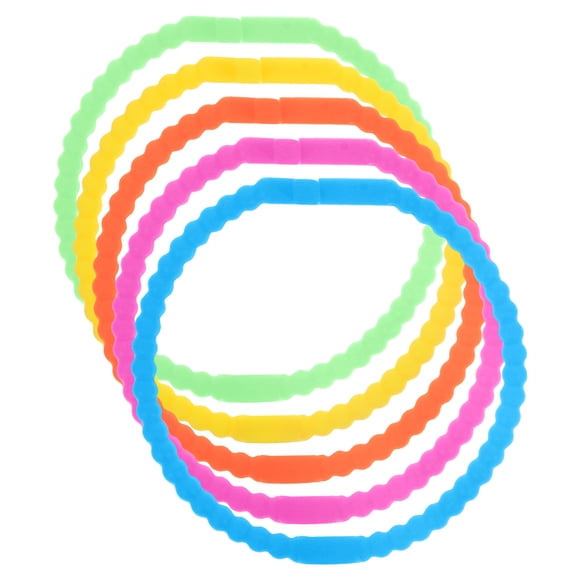 Greenadscape 5Pcs Durable Silicone Wristbands Silicone Wristbands For Daily Life Assorted Color Wearable