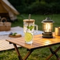 thumbnail image 6 of Partheme 24oz Glass Tumbler with Handle and Bamboo Lid, with Straws for Coffee, Tea, Juice and Smoothies, Reusable Iced Coffee Cups , As Show, 6 of 8