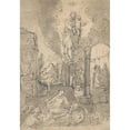 thumbnail image 2 of Georg Pecham 18x24 Black Ornate Framed Double Matted Museum Art Print Titled: The Assumption of the Virgin with the Five Joyful Mysteries of the Rosary (Late 16th-Early 17th Centur, 2 of 5
