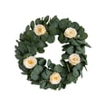 thumbnail image 1 of Hoja artificial Alegre Corona de rosas Decoración Gabinete para el hogar Decoración colgante Fotografía de bodas Fondo Accesorio Duradero Ligero Fácil de colgar Versátil Uso durante todo el año 1, 1 of 6
