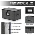thumbnail image 2 of Aokeyee Wine Glass Storage Box Containers with Dividers 2 Pack Stemware Storage Cases for 24 Drinkware Hard Shell for Moving Protection Gray, 2 of 6