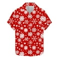thumbnail image 2 of Elvqul Mens Shirts Christmas Button up Cute Vacation Printed Shirts for Men Short Sleeve, 2 of 5