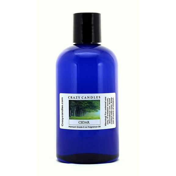 Crazy Candles 8oz Cedar 8 Fl Oz Bottle (237ml) Premium Grade Scented Fragrance Oil (Made in USA)