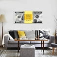 thumbnail image 3 of Hieng Dollar Money Canvas Wall Art Decor Vintage 100 Dollar Bill Motivational Poster Painting for Home Decor and Office Living Room Artwork Unframed, 3 of 6