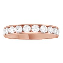 AFFY White Natural Diamond Anniversary Ring In 14k Rose Gold (1 Cttw)