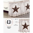 thumbnail image 3 of Farmhouse Wrap Around Bed Skirts for King Bed 16" Drop,Bed Skirt with Adjustable Elastic Belt Dust Ruffle Bed Valance for Bedroom Hotel Rustic Brown Country Star Barn Berry Wooden Bed Frame Cover, 3 of 7