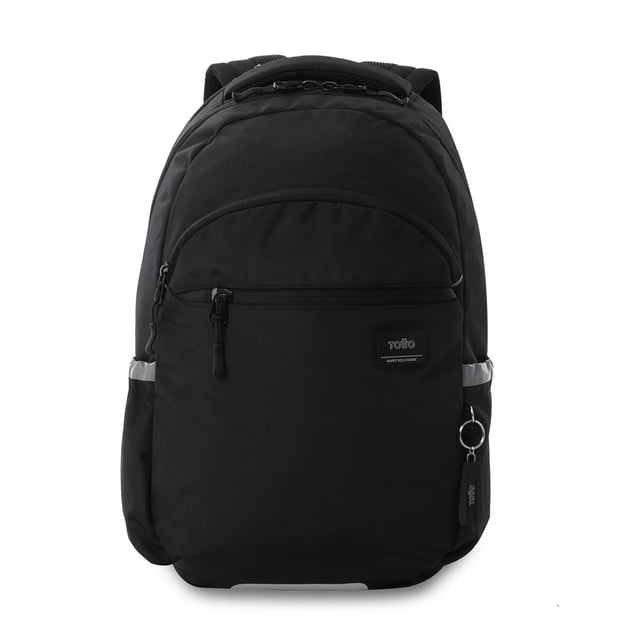 TOTTO Mochila Ergonómica Grande Porta Laptop 15,4 Repelente a Líquidos | Escuela - Oficina - Viaje | negro G