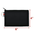thumbnail image 2 of Aspire 6-Pack Canvas Pouches with Metal Ring, DIY Craft Storage Bags, 6 x 4 Inch - Black, 2 of 7