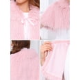 thumbnail image 5 of DARING DIVA Women's Faux Fur Bow Tie Neck Wedding Cardigan Shrug S Pink, 5 of 6