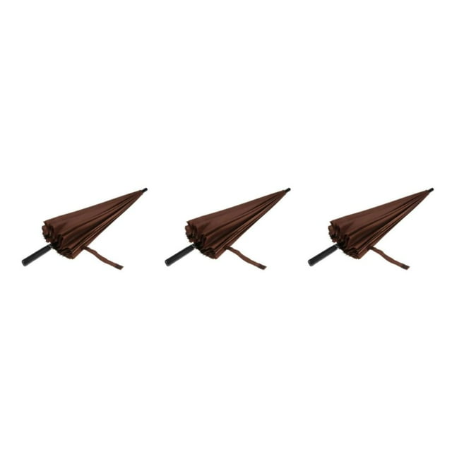 Transemion Women Mens Extra Large Manual Business Umbrella Windproof Golf Coffee 3Set