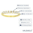 thumbnail image 4 of Vir Jewels 1/2 CTTW Princess Diamond Wedding Band 14K Yellow Gold 8 Stones Prong Set Size 10 Size 10, 4 of 8